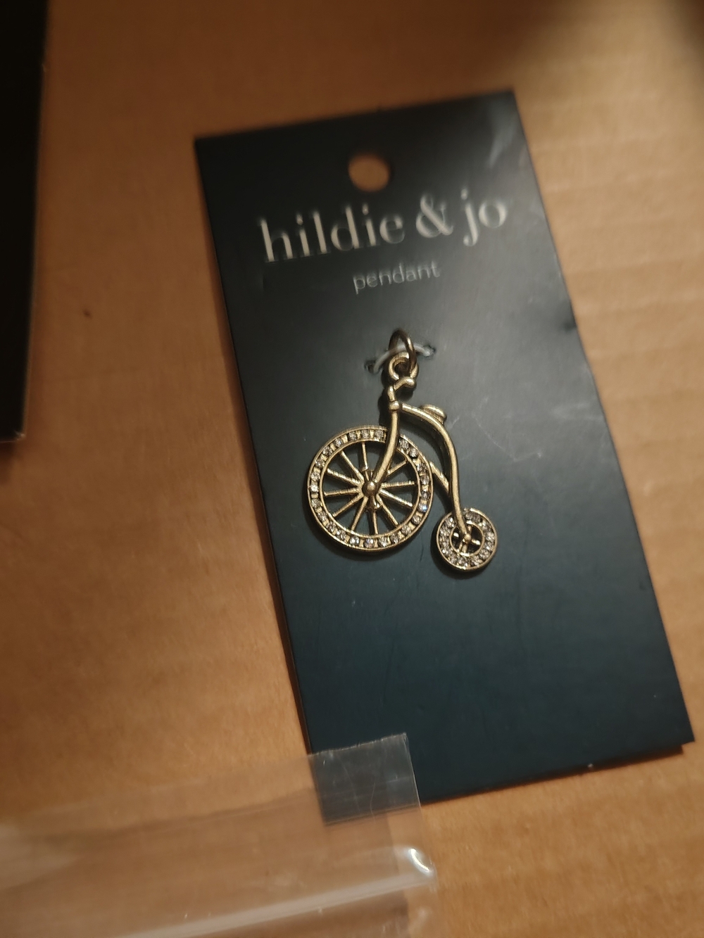 Gold Bicycle Pendant Bracelet Charm